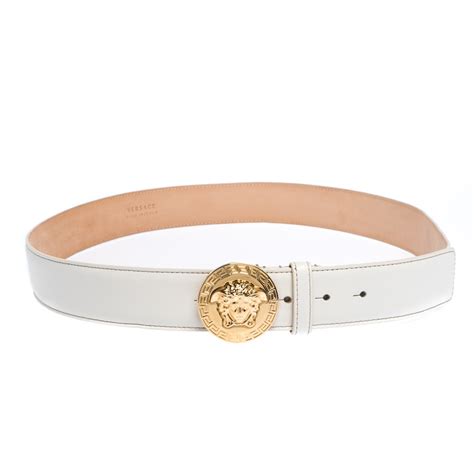 versace medusa belt white|Versace belt outlet.